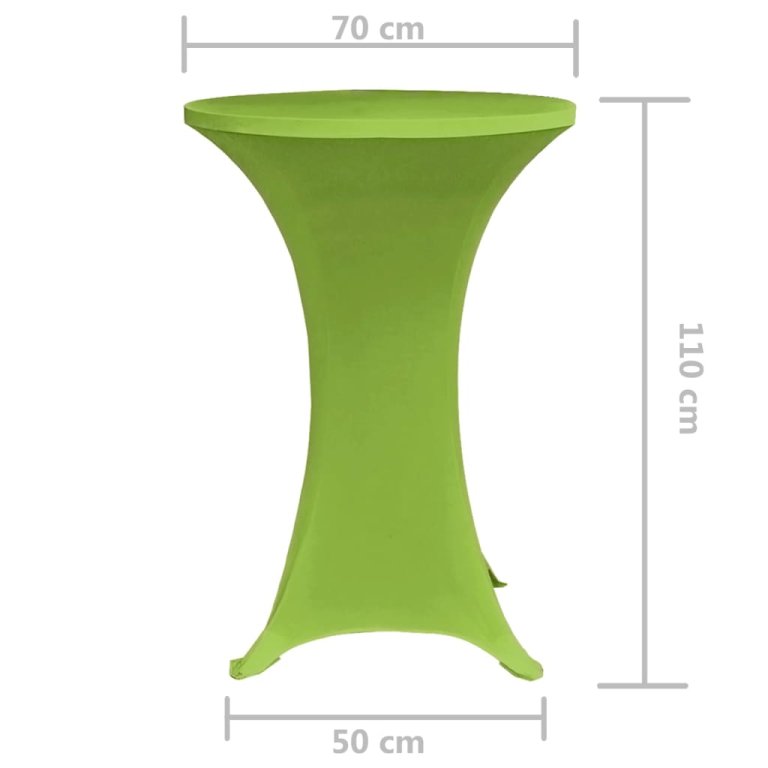 Husă elastică pentru masă, 2 buc., verde, 70 cm