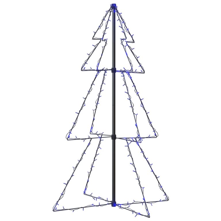 Brad Crăciun conic, 78x120 cm, 160 LED-uri, interior & exterior