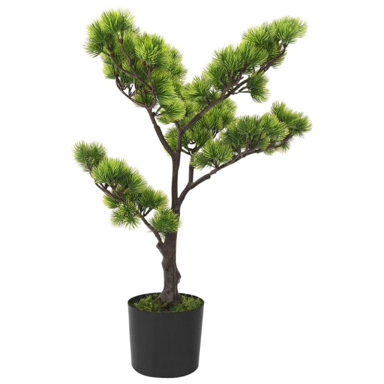 Bonsai Pinus artificial cu ghiveci, verde, 60 cm