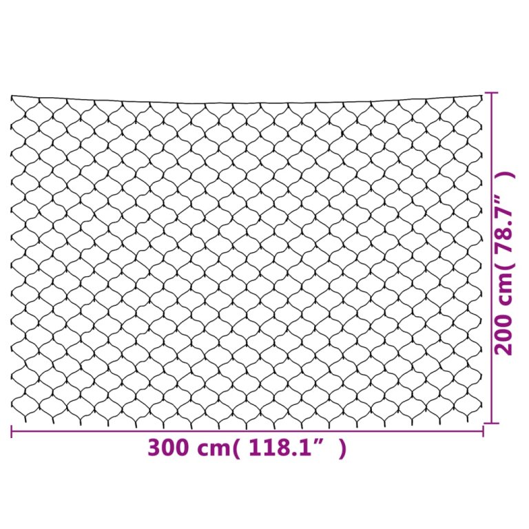 Plasă luminoasă de Crăciun, alb cald, 3x2 m, 204 LED, int/ext