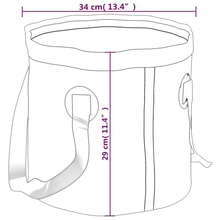 Găleți pliabile, 2 buc., albastru, 30 L, PVC