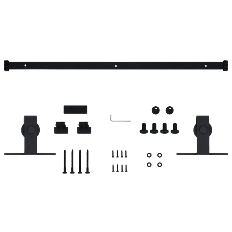 Set glisare ușă mini pentru dulap, oțel carbon, 152 cm