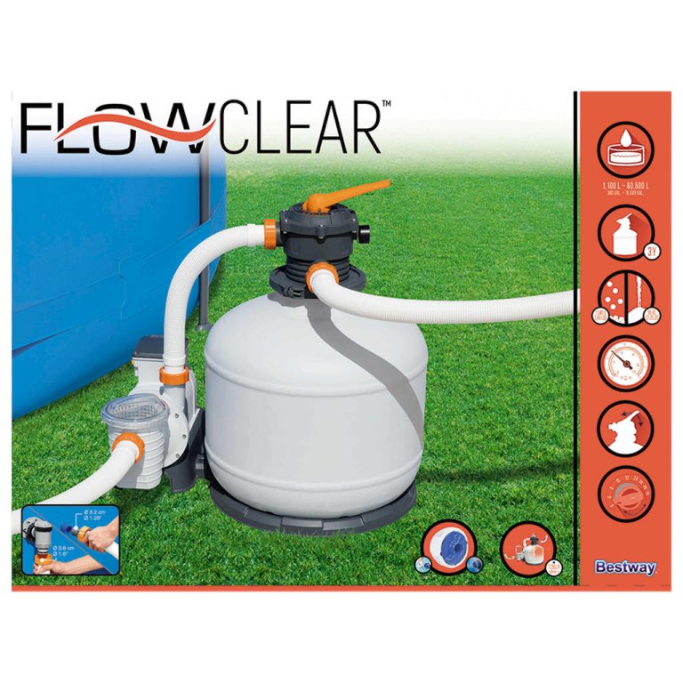 Bestway Pompă de filtrare cu nisip Flowclear, 11355 L/h