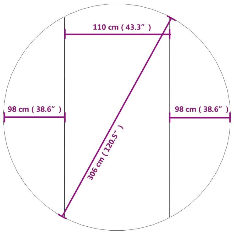 Acoperire geotextil piscină, gri deschis, Ø306 cm, poliester