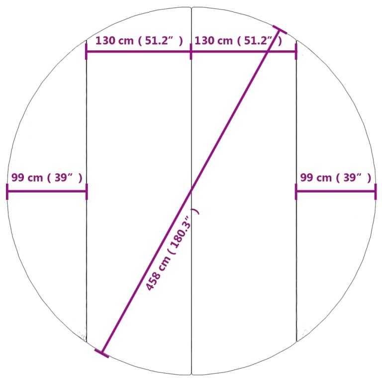 Acoperire geotextil piscină, gri deschis, Ø458 cm, poliester