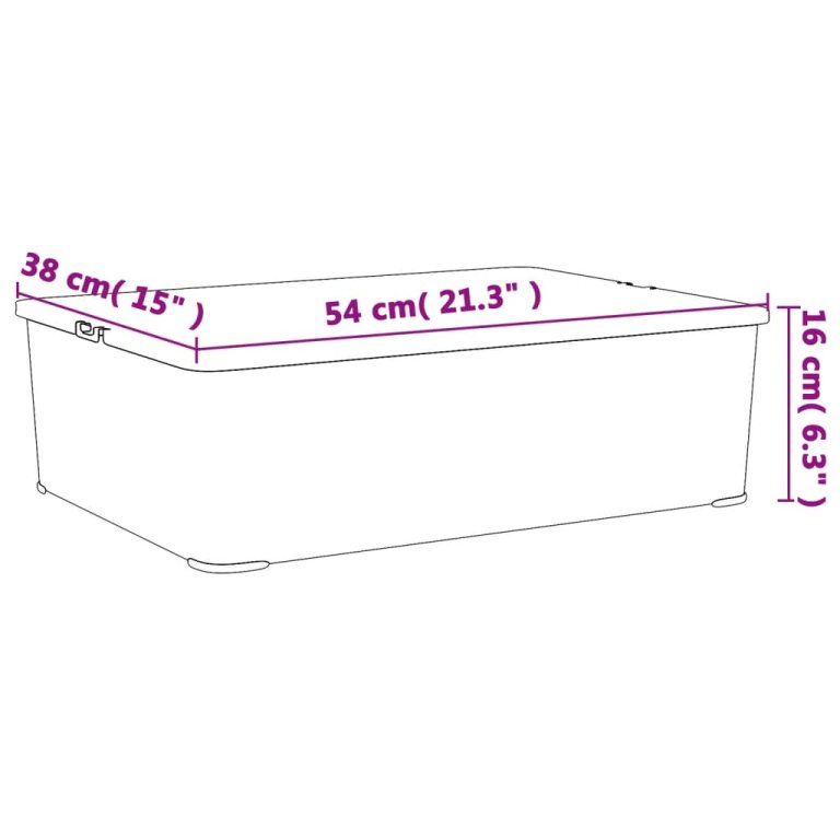 Cutii de depozitare din plastic, 3 buc., 25 L, stivuibile