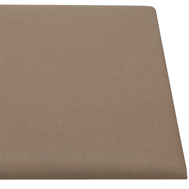 Panouri de perete 12 buc. cappuccino 90x15 cm piele eco 1,62 m²