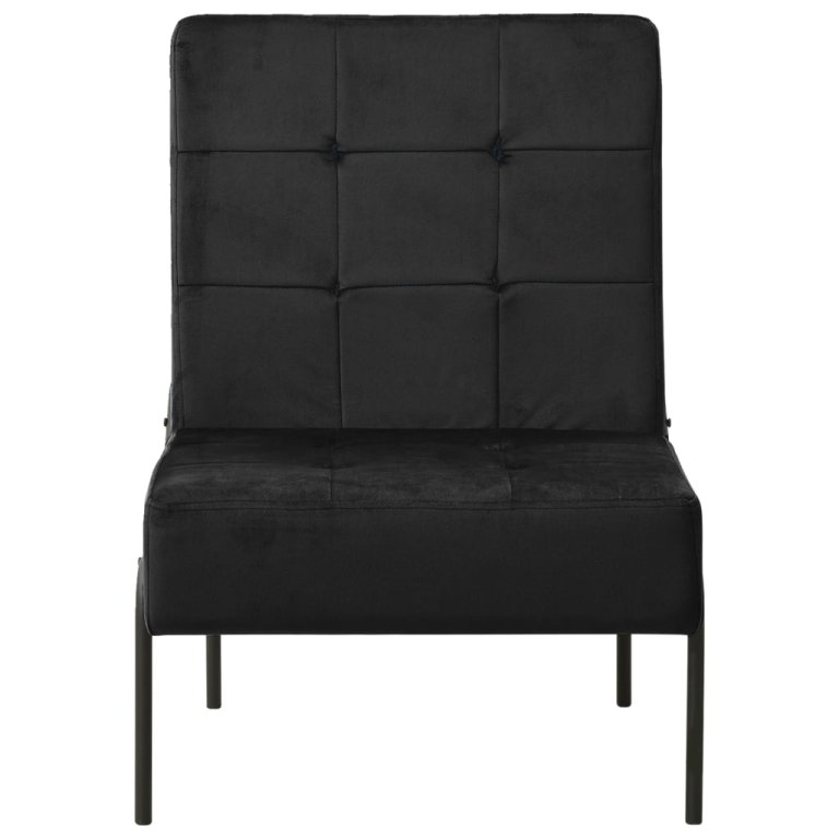 Scaun de relaxare, 65x79x87 cm, negru, catifea