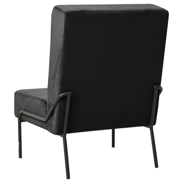 Scaun de relaxare, 65x79x87 cm, negru, catifea