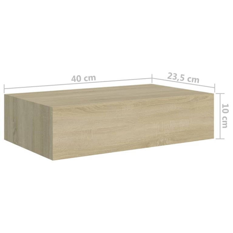 Dulap de perete cu sertar, stejar, 40x23,5x10 cm, MDF