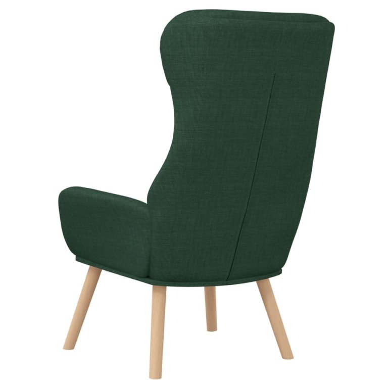 Scaun de relaxare, verde închis, material textil