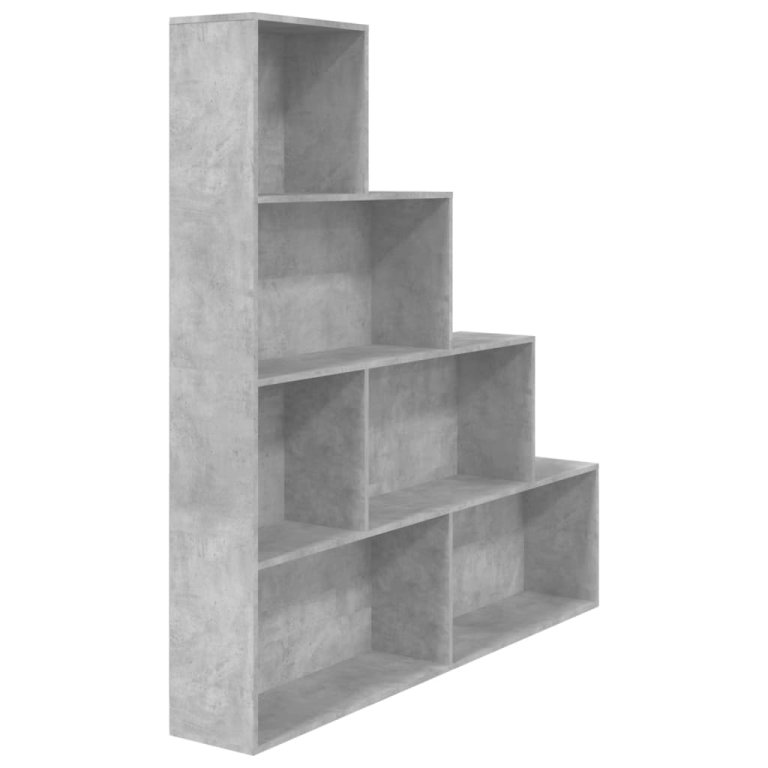 Bibliotecă/Separator, gri beton, 155x24x160 cm, lemn prelucrat