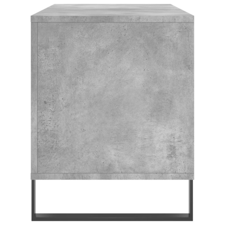 Dulap pentru discuri gri beton, 100x38x48 cm, lemn prelucrat