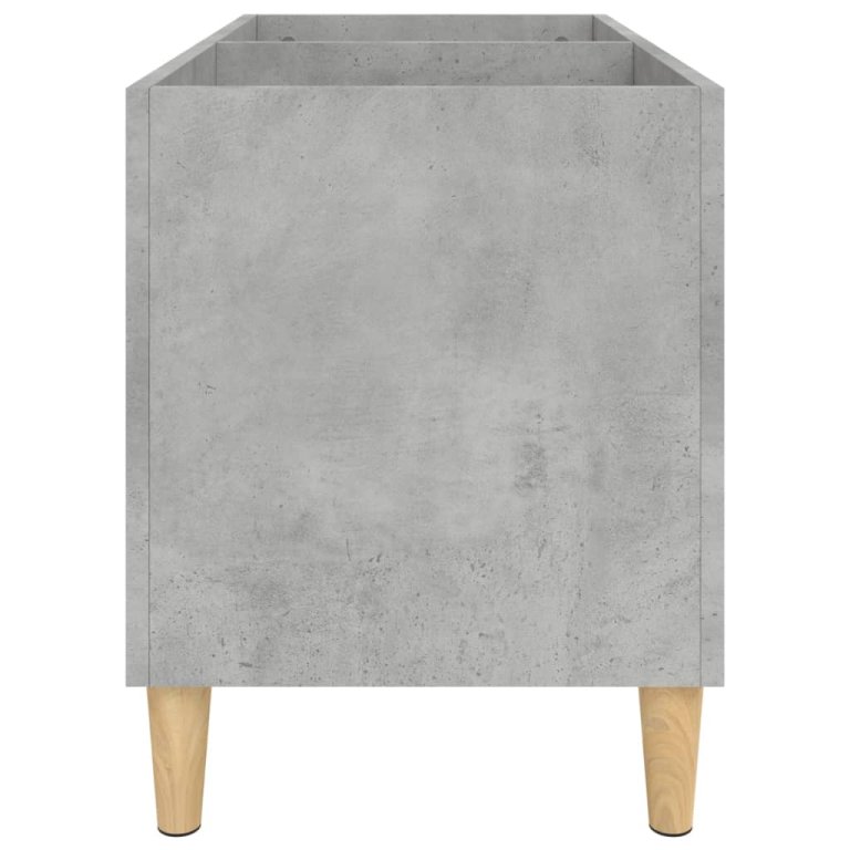 Dulap pentru discuri, gri beton, 74,5x38x48 cm, lemn prelucrat