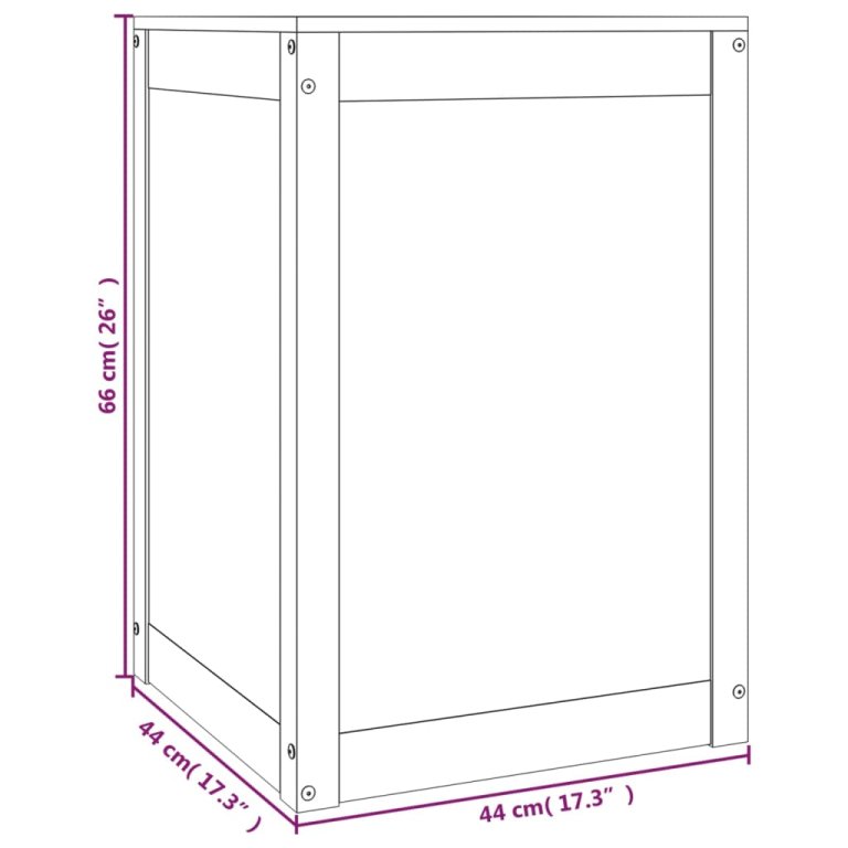 Cutie de rufe, 44x44x66 cm, lemn masiv de pin