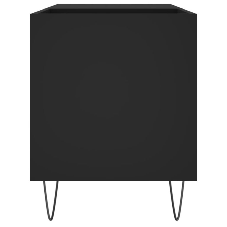 Dulap pentru discuri, negru, 85x38x48 cm, lemn prelucrat