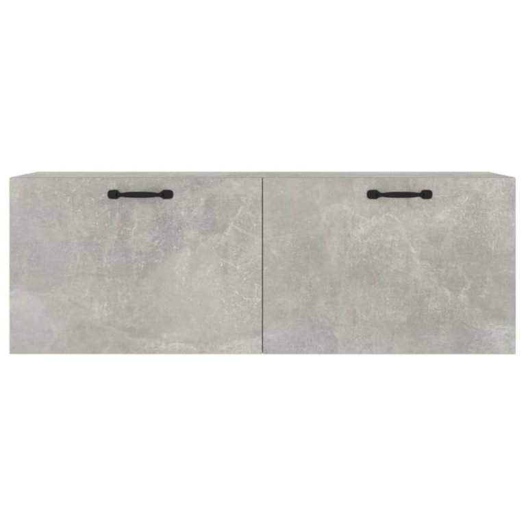 Dulap de perete, gri beton, 100x36,5x35 cm, lemn prelucrat