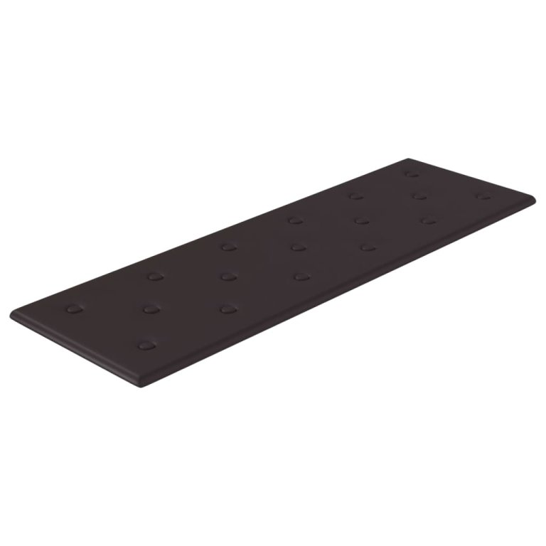 Panouri de perete 12 buc. negru, 90x30 cm, piele eco 3,24 m²