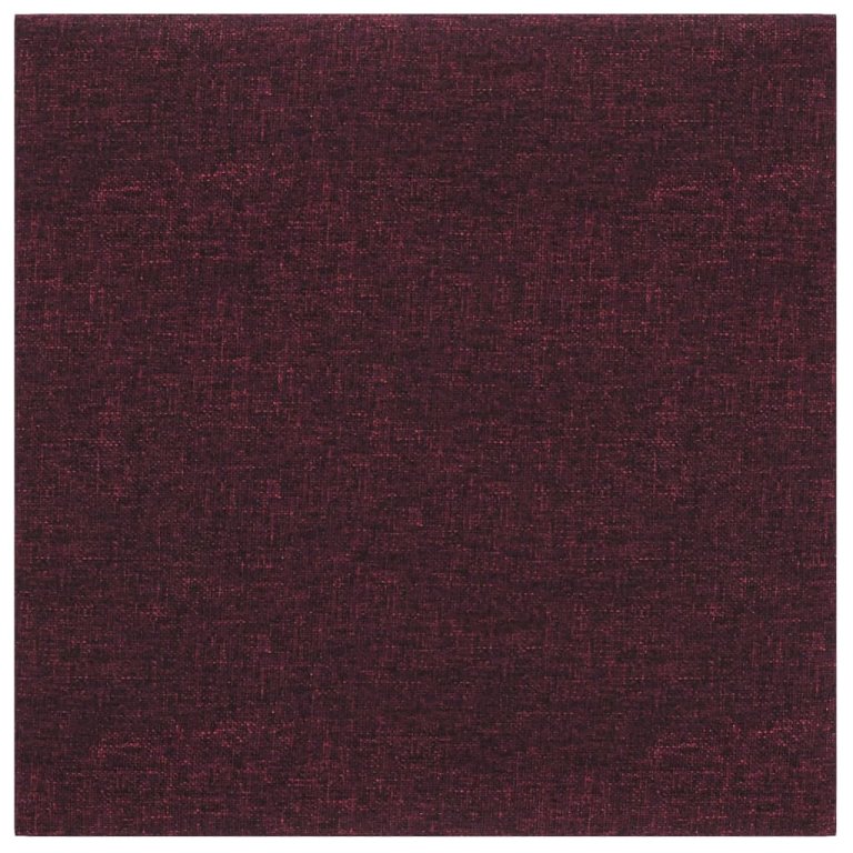 Panouri de perete, 12 buc., violet, 30x30 cm, țesătură, 1,08 m²