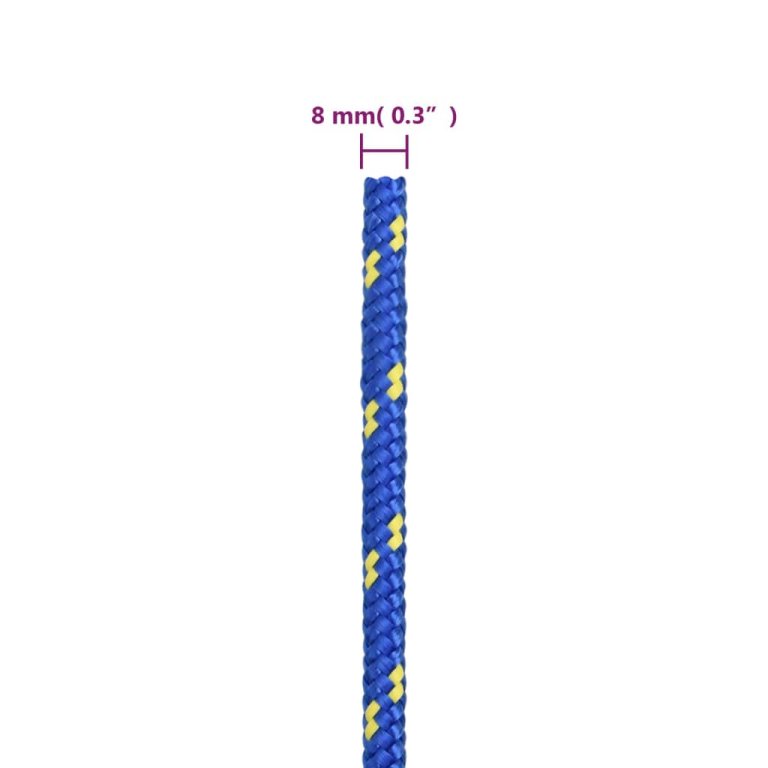 Frânghie de barcă, albastru, 8 mm, 250 m, polipropilenă
