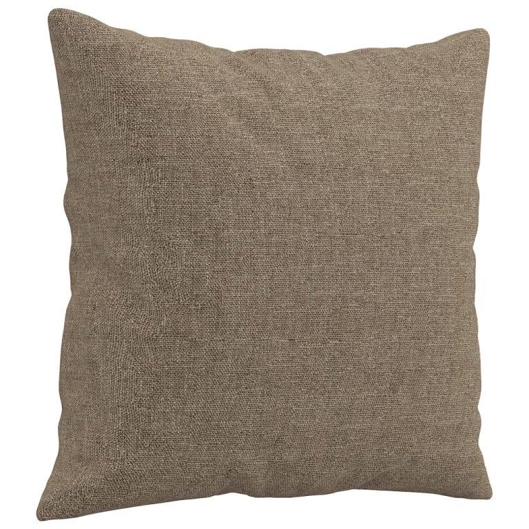 Perne decorative, 2 buc., gri taupe, 40x40 cm, material textil