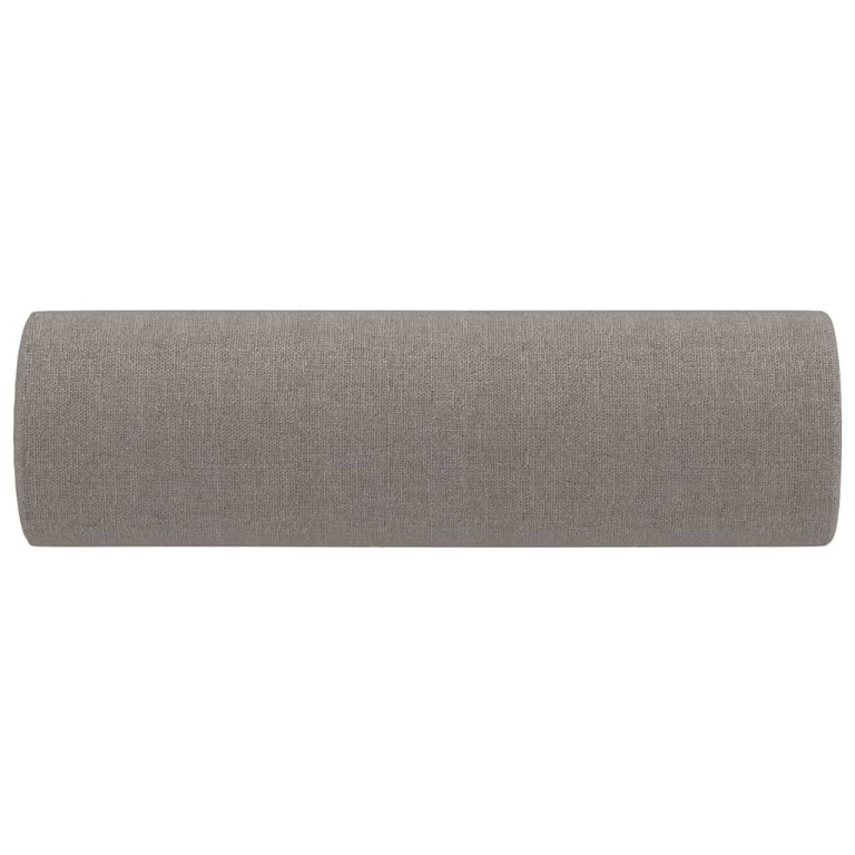 Perne decorative, 2 buc., gri taupe, Ø15x50 cm, textil