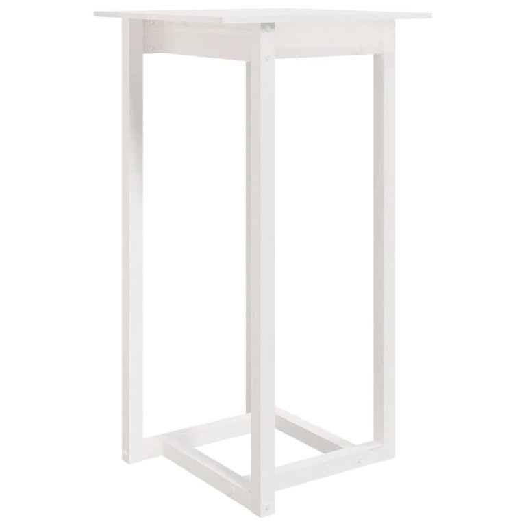 Set mobilier de bar, 3 piese, alb, lemn masiv de pin