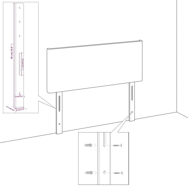 Tăblie de pat cu aripioare gri 147x23x118/128 cm piele eco