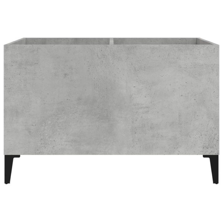 Dulap pentru discuri, gri beton, 74,5x38x48 cm, lemn prelucrat