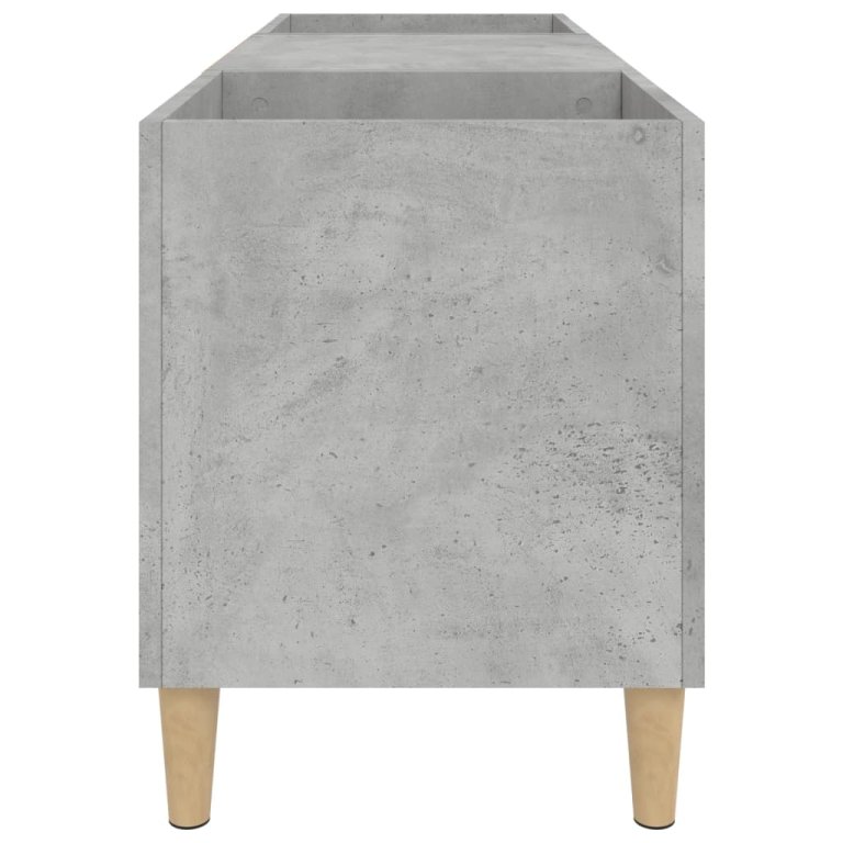 Dulap pentru discuri gri beton, 121x38x48 cm, lemn prelucrat