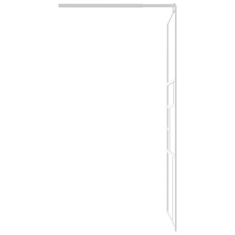 Paravan duș walk-in cu raft alb 90x195 cm sticlă ESG/aluminiu