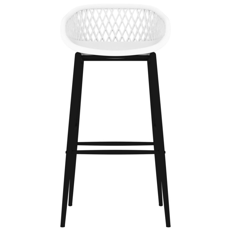 Set mobilier de bar, 5 piese, negru și alb