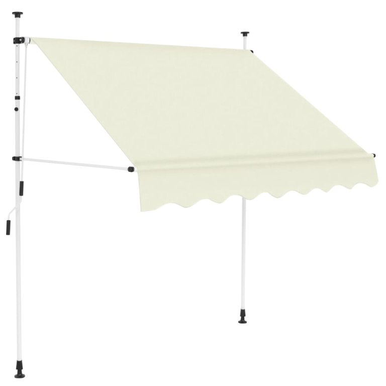 Copertină retractabilă manual, crem, 200 cm