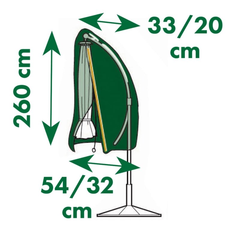 Nature Husă protecție pentru umbrele de soare înclinate 54/32x260 cm