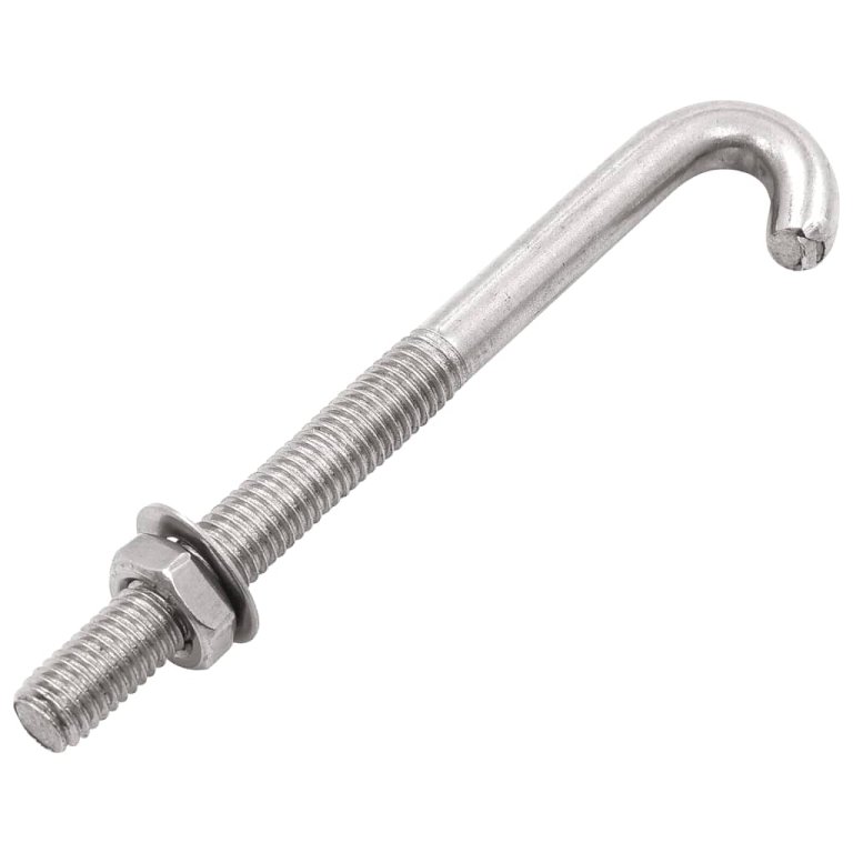 Șurub de fixare tip J cu piuliță și șaibă, M8x120 mm, 25 seturi