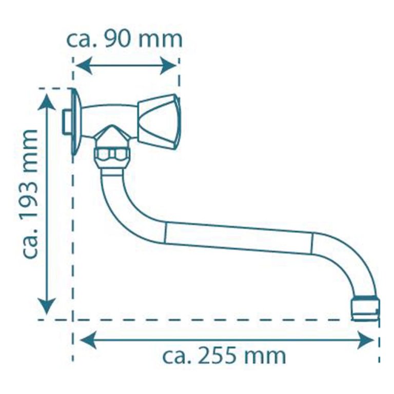 SCHÜTTE Robinet pivotant de perete CARNEO, cromat