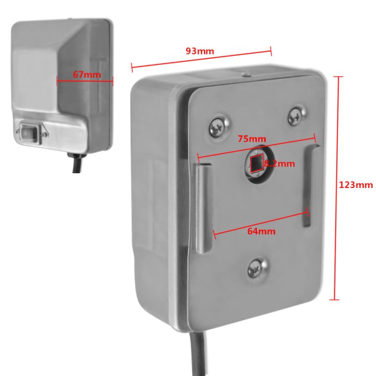 Rotisor cu motor profesional pentru grătar, oțel, 1000 mm