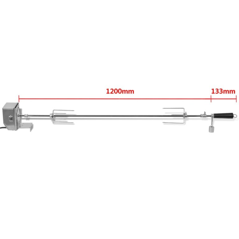 VidaXL Rotisor cu motor profesional pentru grătar, oțel, 1200 mm