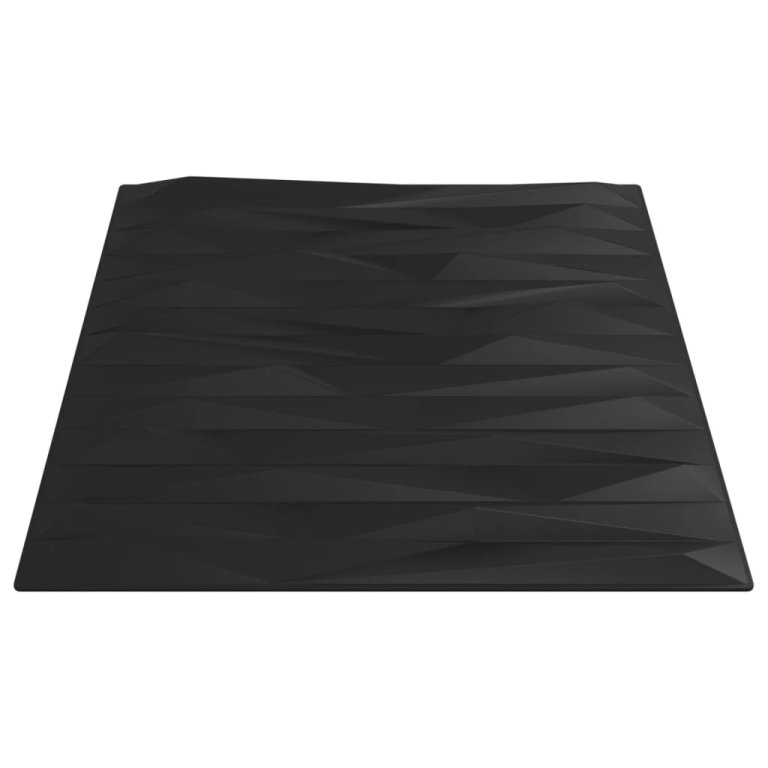 Panouri de perete 12 buc. negru 50x50 cm XPS 3 m² piatră