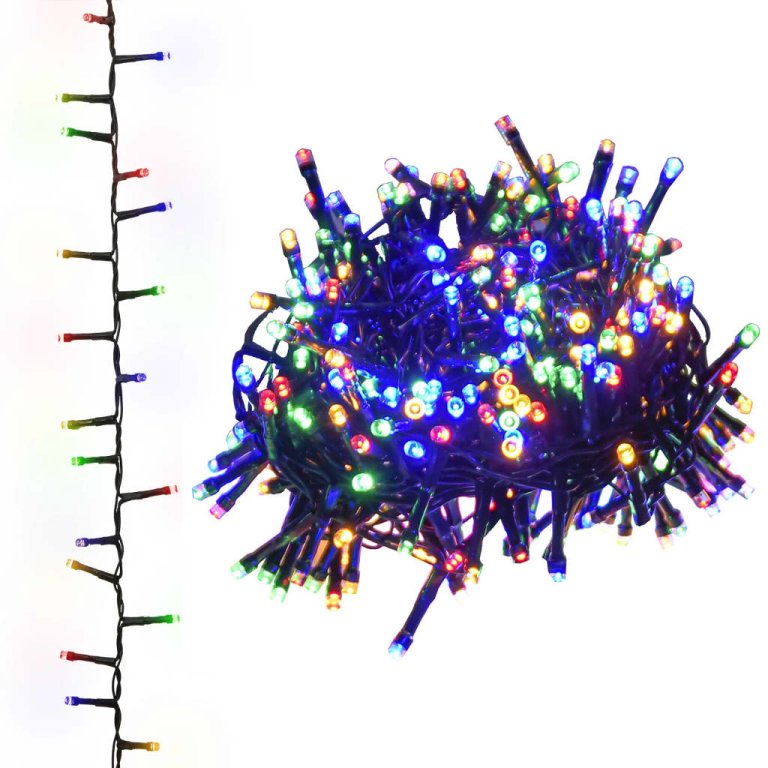 Instalație compactă cu 3000 LED-uri, multicolor, 65 m, PVC