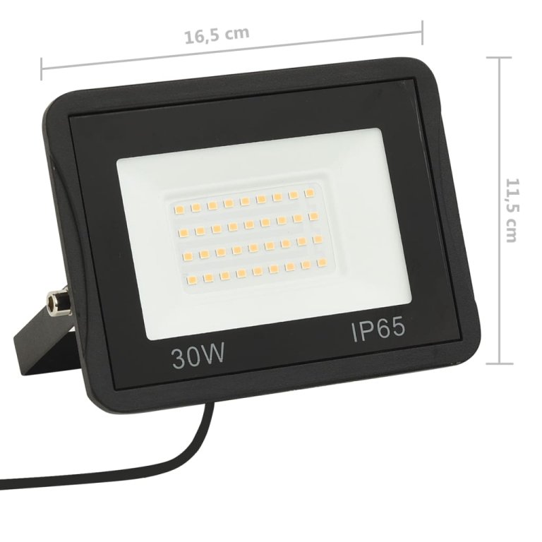 Proiector cu LED, alb cald, 30 W