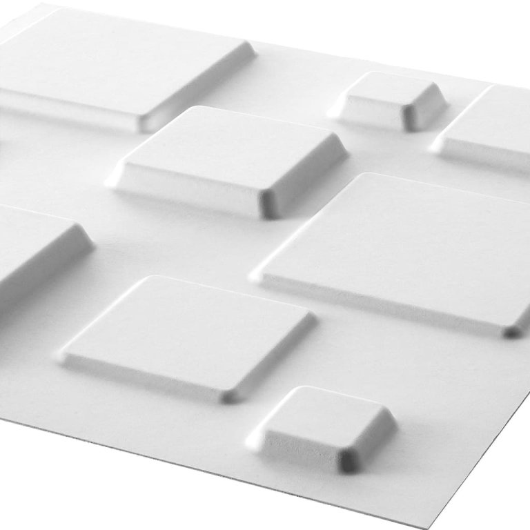 WallArt Lambriuri 3D model Squares, 12 buc. GA-WA09