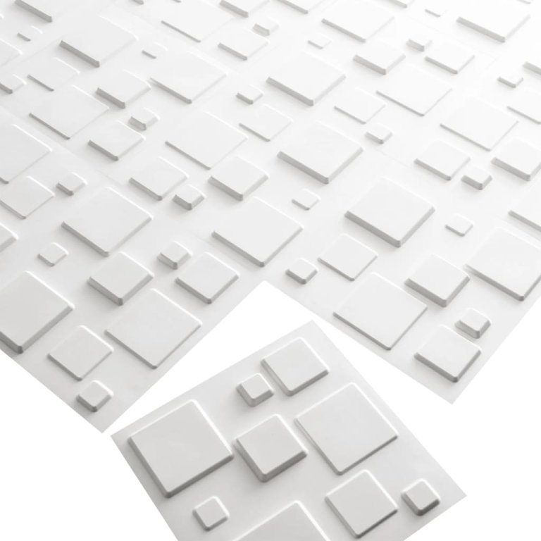 WallArt Lambriuri 3D model Squares, 12 buc. GA-WA09