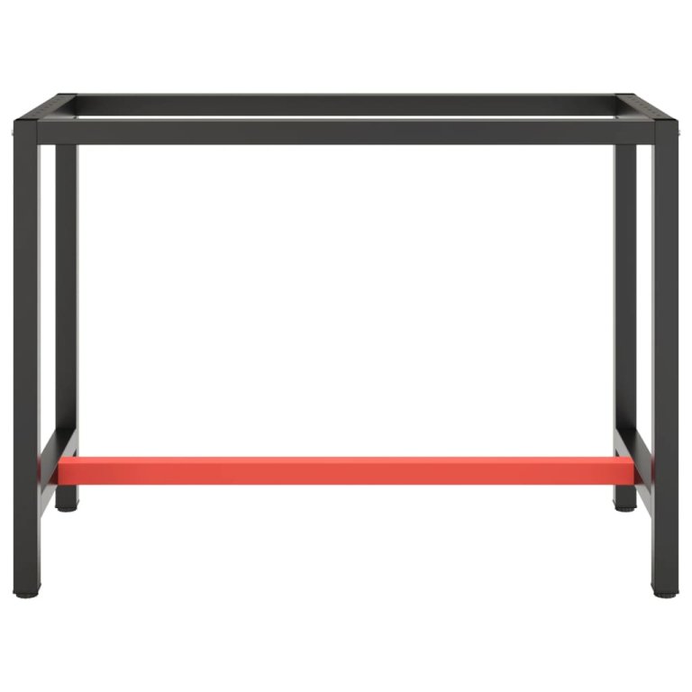 Cadru banc de lucru, negru mat/roșu mat, 110x50x79 cm, metal