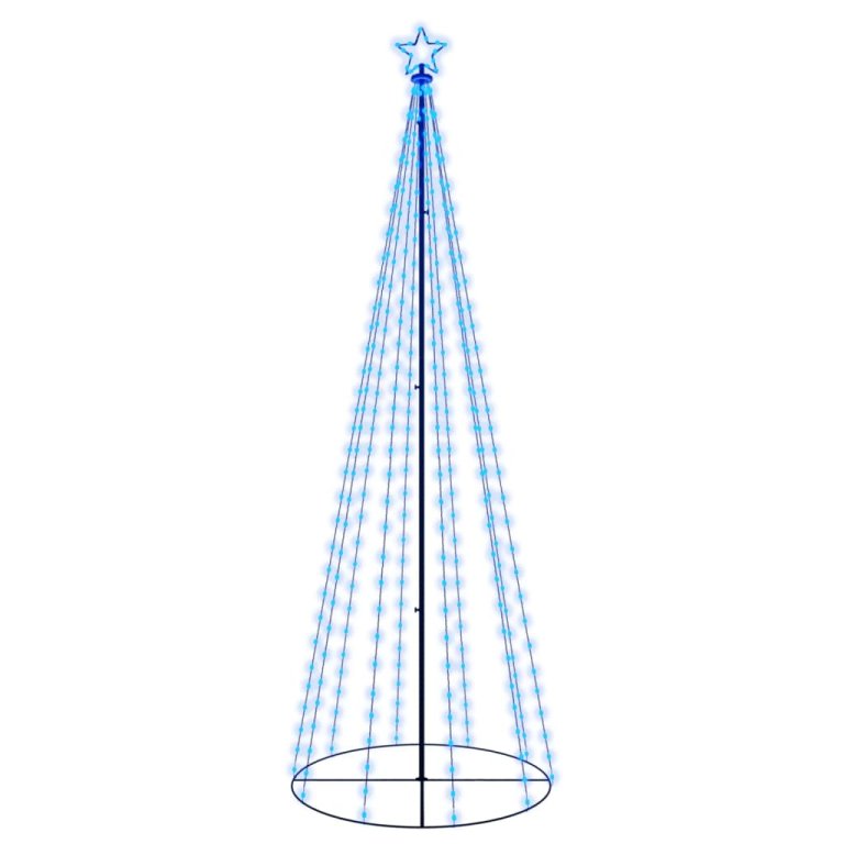 Brad de Crăciun conic, 310 LED-uri, albastru, 100x300 cm