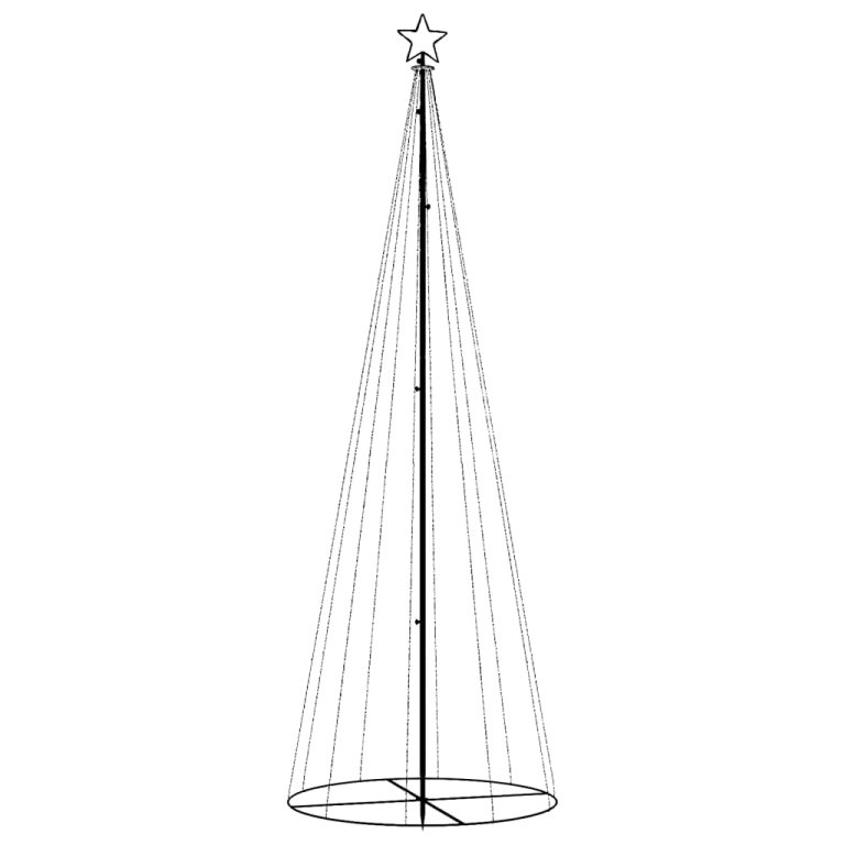 Brad de Crăciun conic, 310 LED-uri, albastru, 100x300 cm