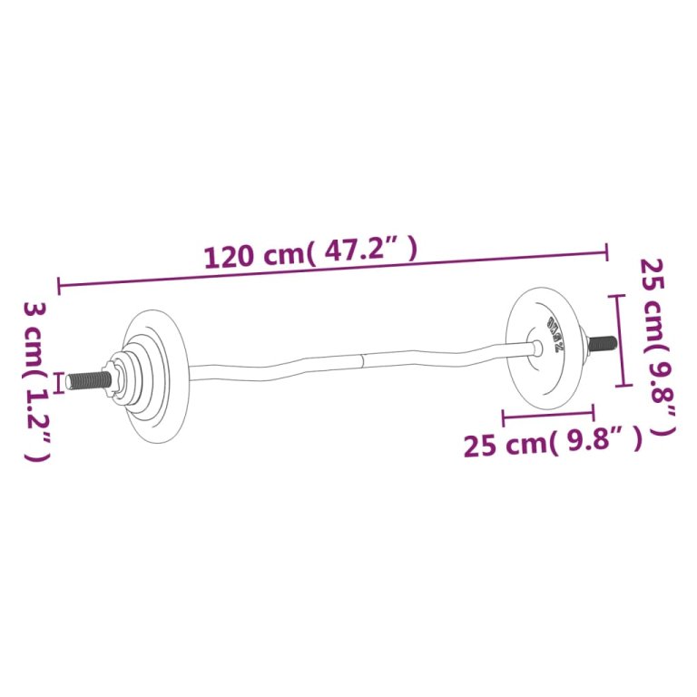 Set halteră cu discuri de greutăți, 60 kg, fontă și oțel cromat