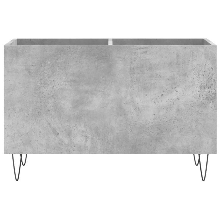 Dulap pentru discuri, gri beton, 74,5x38x48 cm, lemn prelucrat