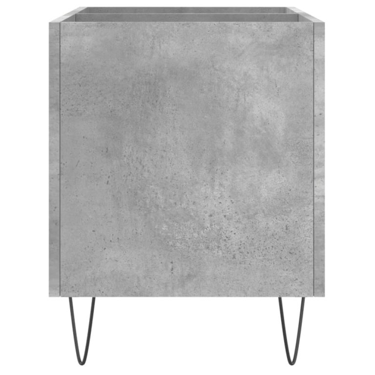 Dulap pentru discuri, gri beton, 74,5x38x48 cm, lemn prelucrat