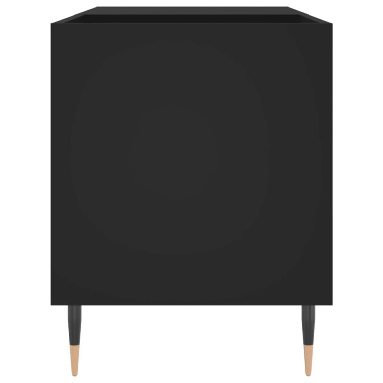 Dulap pentru discuri, negru, 85x38x48 cm, lemn prelucrat